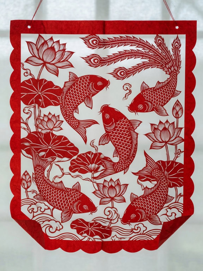 鲤鱼闹莲